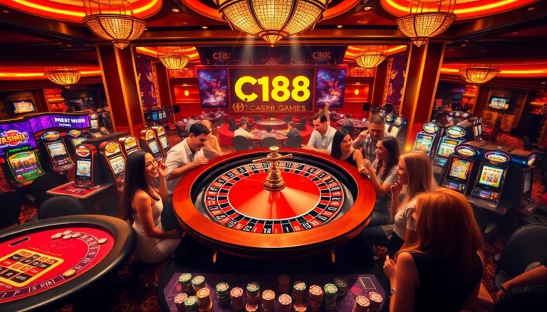 Players enjoying a thrilling roulette game in a vibrant C168 casino atmosphere.