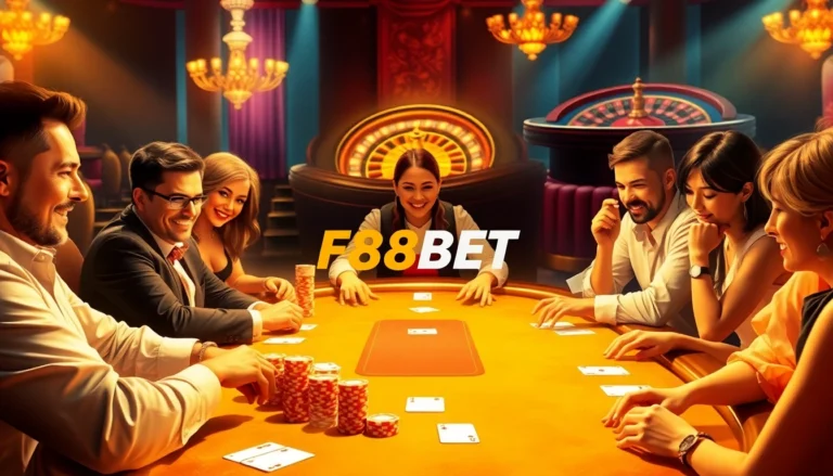 Experience the thrill of high-stakes poker at F88BET's exciting casino scene.